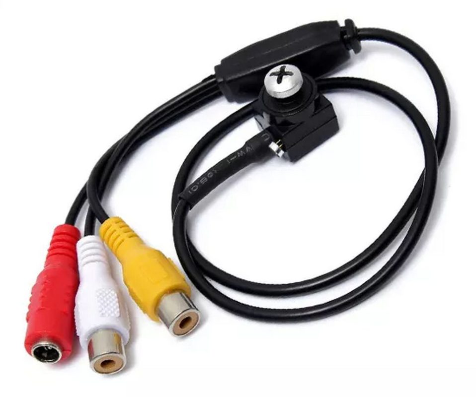 a screw-type hidden camera with a composite cable