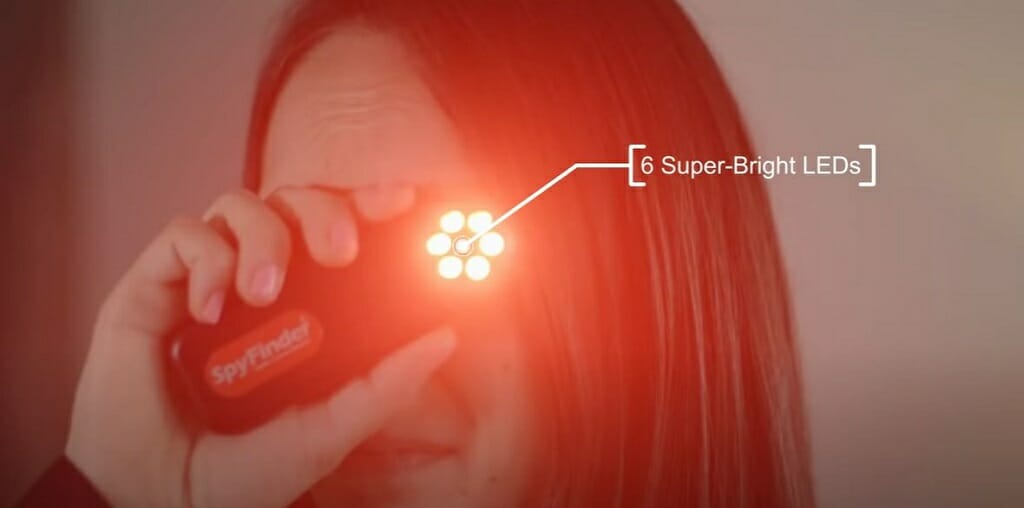 SpyFinder 6 super-bright LEDs